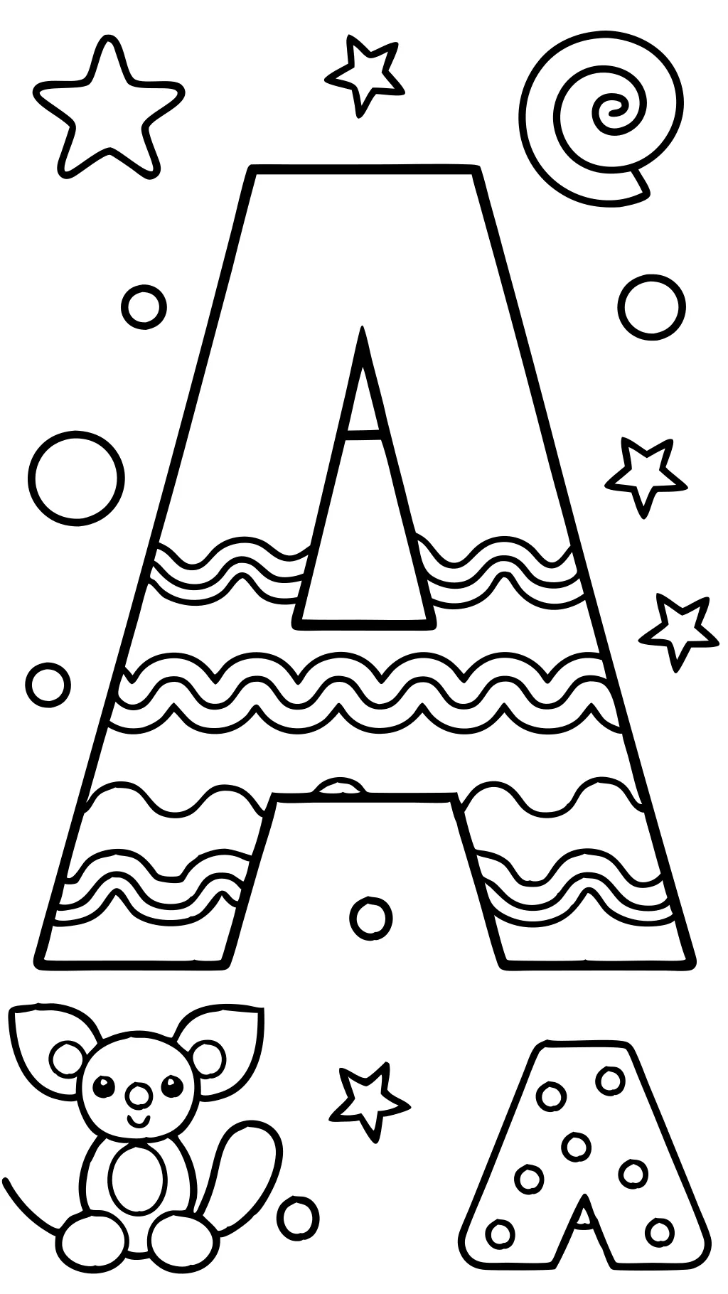 printable letter a coloring pages